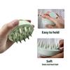 1pc Round Soft Rubber Shampoo Brush Wheat Straw Massage Comb Portable Head Brush Scalp Washing Clean Shower Bath SPA Brushes