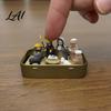 Miniature Nativity Set Mini in Tin Box 3D Printed Pocket Scene Set Small for Desk Christmas Holy Family Jesus Figurines Easter Decoration