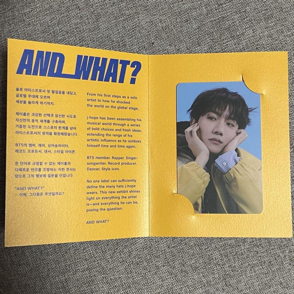[USED] BTS Hoseok Hobi Exhibition AND WHAT? Trading Card J-HOPE Korea