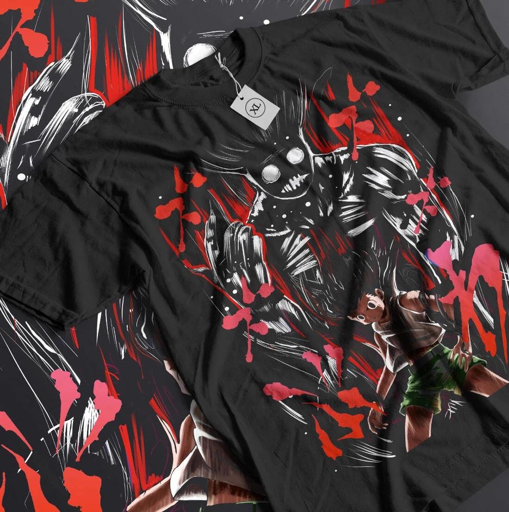 Gon Tshirt Hisoka Killua Hunter Meruem Zoldyck Art Horror Anime Tshirt Black S