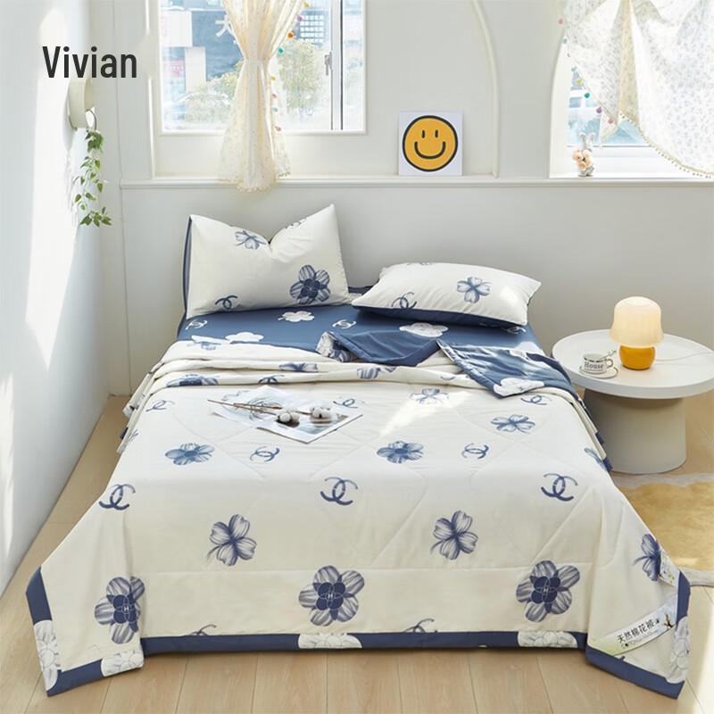 

Vivian Printed Cotton Summer Quilt