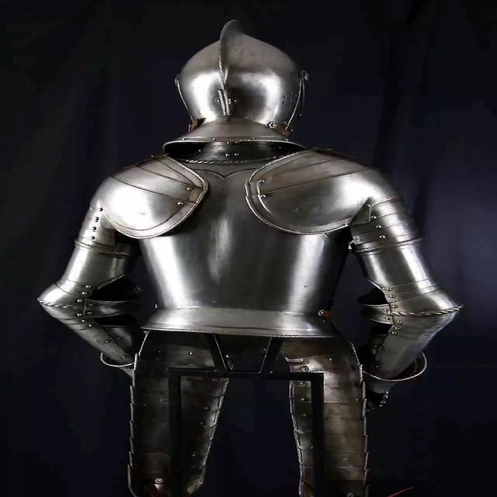 Rycerz Średniowieczny Gotycka Zbroja Półkombinezon Gotowy do Boju Stalowa Zbroja Z Hełmem Najlepszy Prezent Dla
