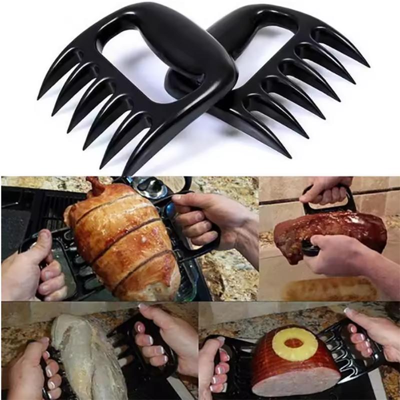 2 Stück-BBQ Zubehör Fleischwolf Starker Pulled Pork Zupfer BBQ Gabel Bärenklaue Obst Gemüseschneider Schneidwerkzeuge Kochwerkzeuge