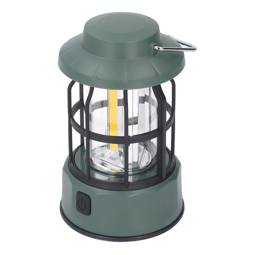 Campinglaterne Wiederaufladbar 3 Stufen IPX4 Wasserabweisend Retro Tragbar Zeltlampe für Notfälle