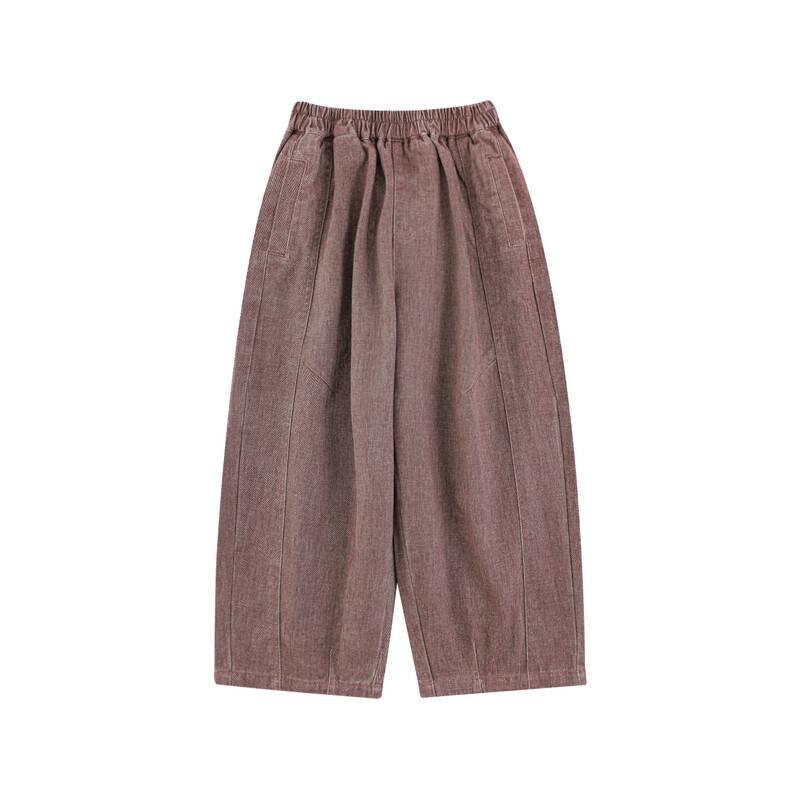 Youyou Boys  Winter Vintage Distressed Caramel Cotton Casual Pants 80 cm