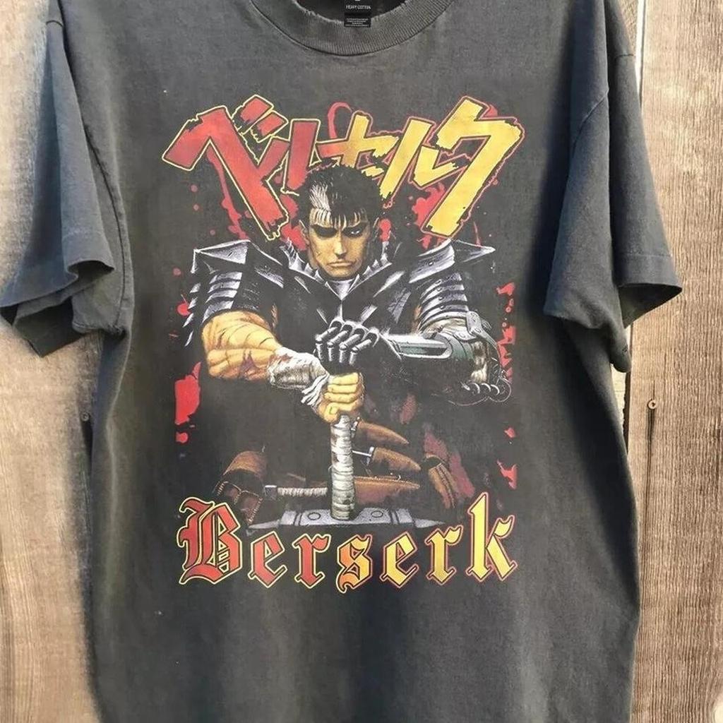 Berserk anime tee chacoal color reprint shirt AN65511
