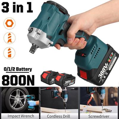 Makita – clé à chocs électrique sans fil, Rechargeable, sans fil, 800N.M, clé de 1/2 pouces, Compatible avec la batterie