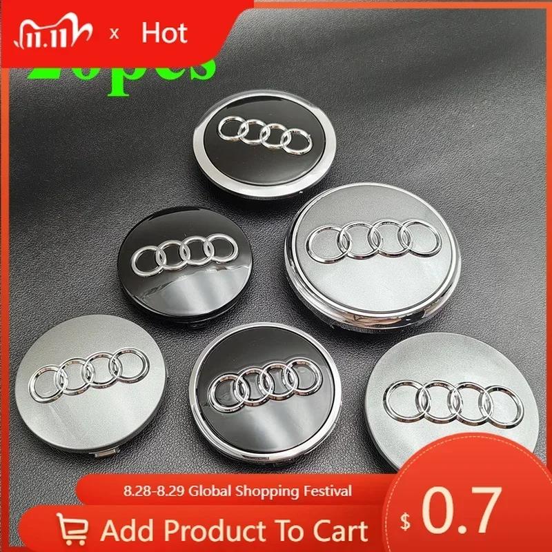 Hub Caps Hot New For Audi 20Pcs 60mm 61mm 68mm 69mm 77mm Audi Hub Caps Car Wheel Center Caps For Audi A1 A2 A3 A4 A5 A6 A7 A