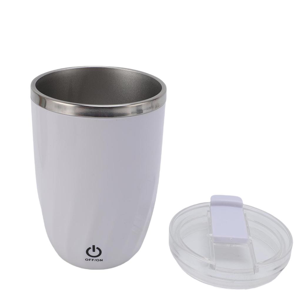 380ML Automatic Stirring Coffee Mug 304 Stainless Steel Auto Magnetic Coffee Cup Electric Mixing Mug for Home Office Gym