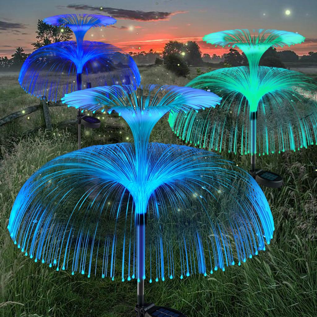 1Pcs Multi-layer LED solar jellyfish light, 7 modes, outdoor garden decorative light, courtyard landscape light, holiday gift