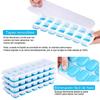 14 Grid 4Pcs/Set CubeTray Stackable Silicone Ice Mold with Removable Lid Easy-Release For Cocktail Freezer Kitchen Tools