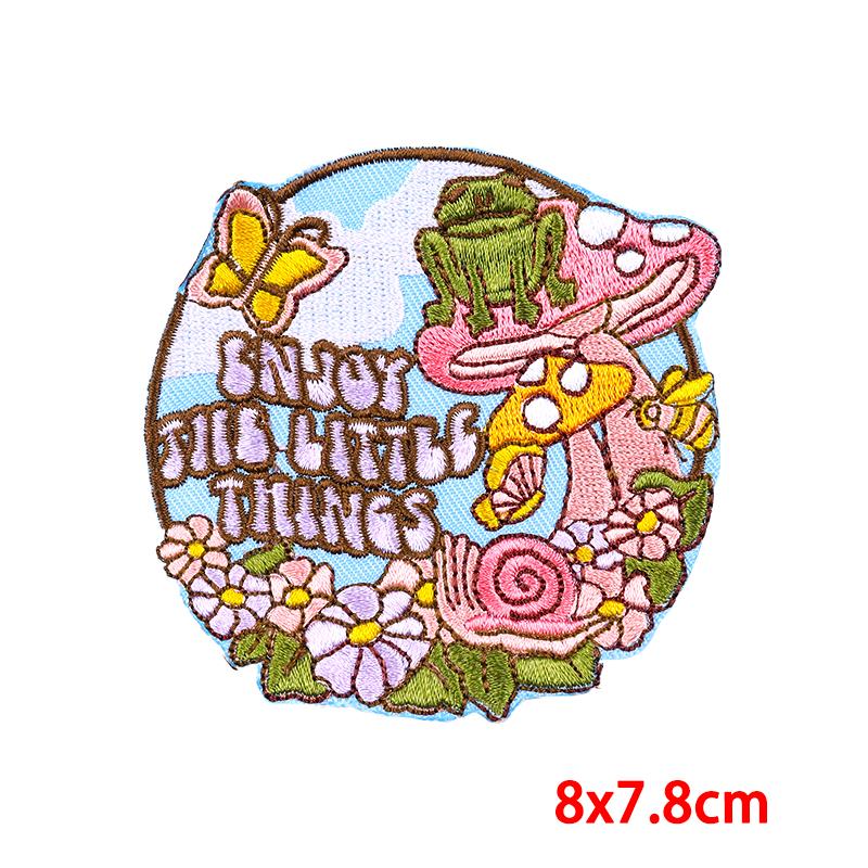 Mountain Adventure Outdoor Scenery Embroidery Patches Iron On Patches Diy Sun Waves Patch Backpack Jackets Sew Embroidered Badge 