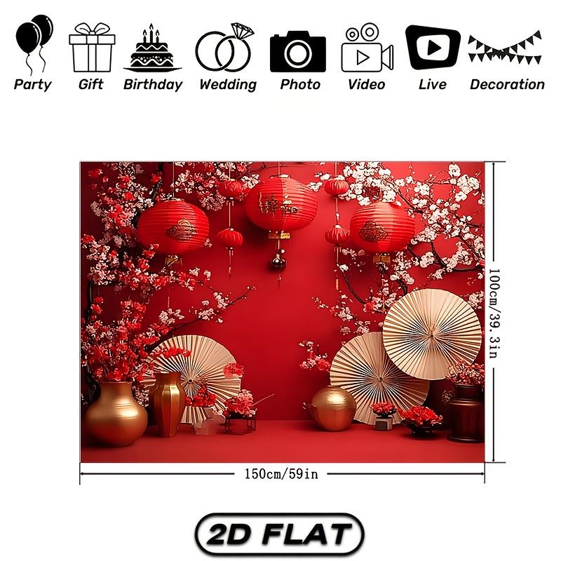 1Pcs Chinese New Year Celebration Traditional Decoration Background Holiday Backdrop Decorations For Photo Studio Booth Party