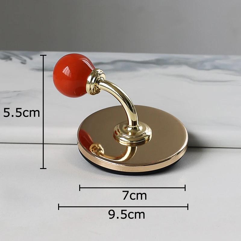 

Golden Bending Hook Clothing Hat Hooks Wall-mounted Storage Hanging Hooks Colorful Wall Storage Holder Decorative Shelves 1 pcs червоний