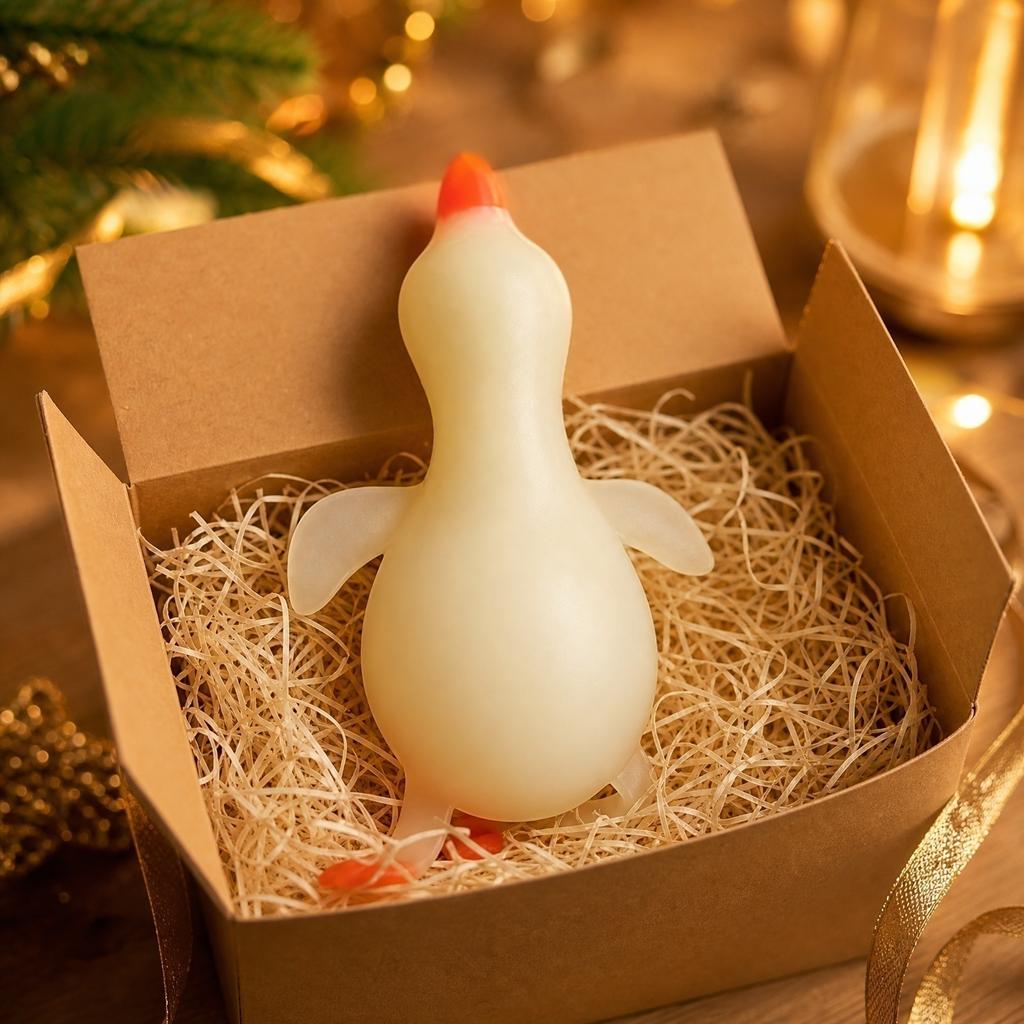 Squeeze Toy Duck Stress Relief Toy Temperature Sensitive Soft Squishy Animal Figure Sensory Fidget Toy for Adults and Kids Plastic Packaging Included