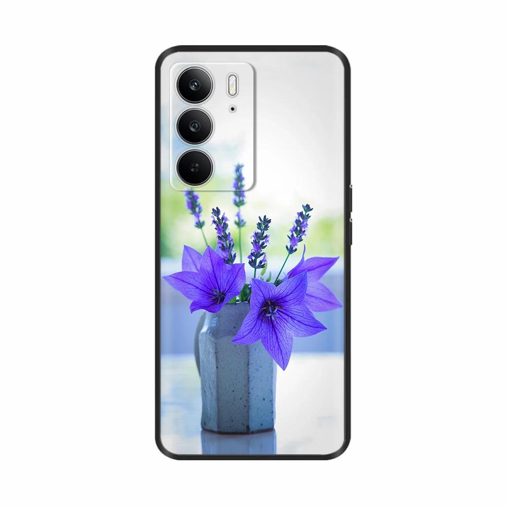 Für Realme C75 4G Hülle Niedliche Herzblumen Bemaltes TPU Cover Weiche Dünne Handyhülle Für Oppo Realme C75 C 75 Fundas Coque Bumper