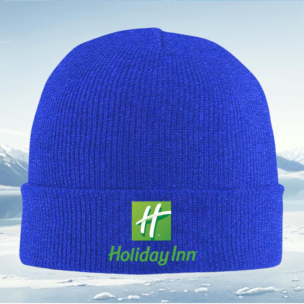 Green logo hotel brand name Men Women Unisex Knitted Hat Beanie Pullover Cap Winter Thermal Warm Christmas Outdoor Cycling Hikin