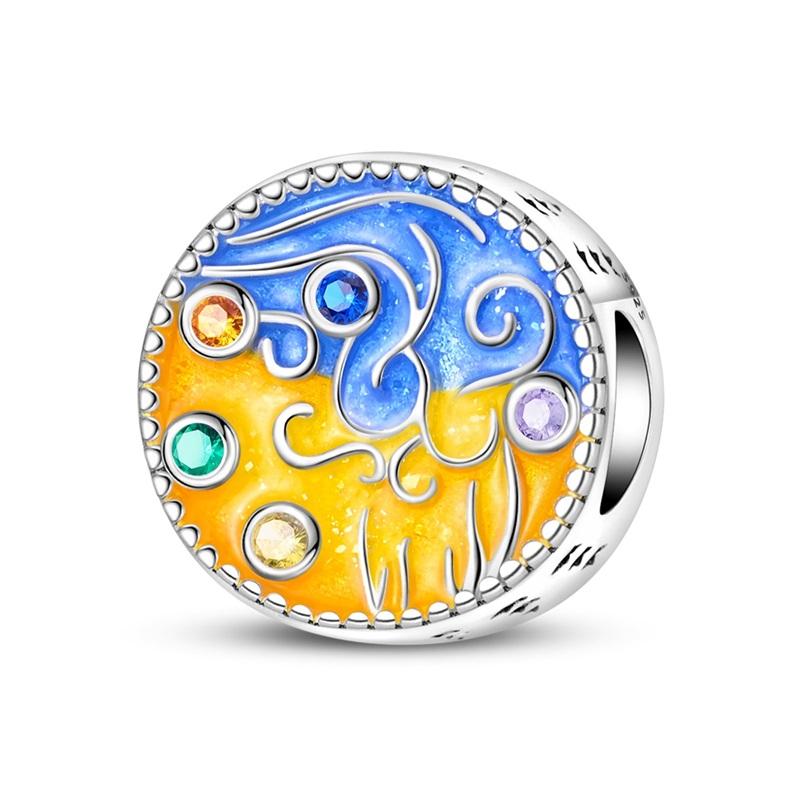 High-Quality Copper Painting And Art Pad Sunflower Charm Fit Diy Bracelet Necklace Niche Temperament Party Gifts