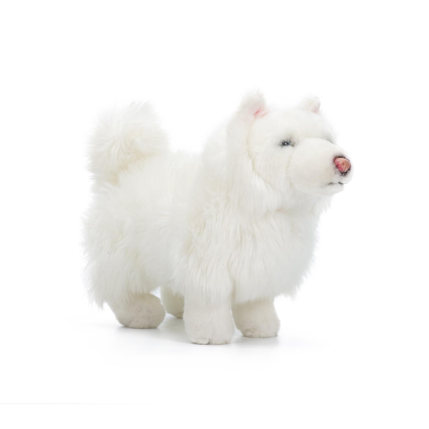 Новые плюшевые игрушки, милые куклы-собаки Самоед белый