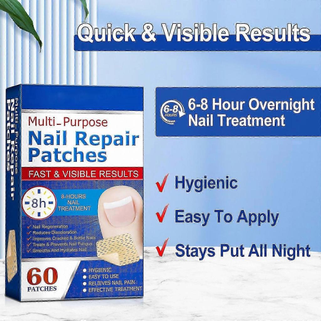 Nail Repair Patches, Nail Fungus Treatments, Split Nail Repair, Waterproof And Breathable Foot Care Nail Repair Extra Strong Toenail Patches