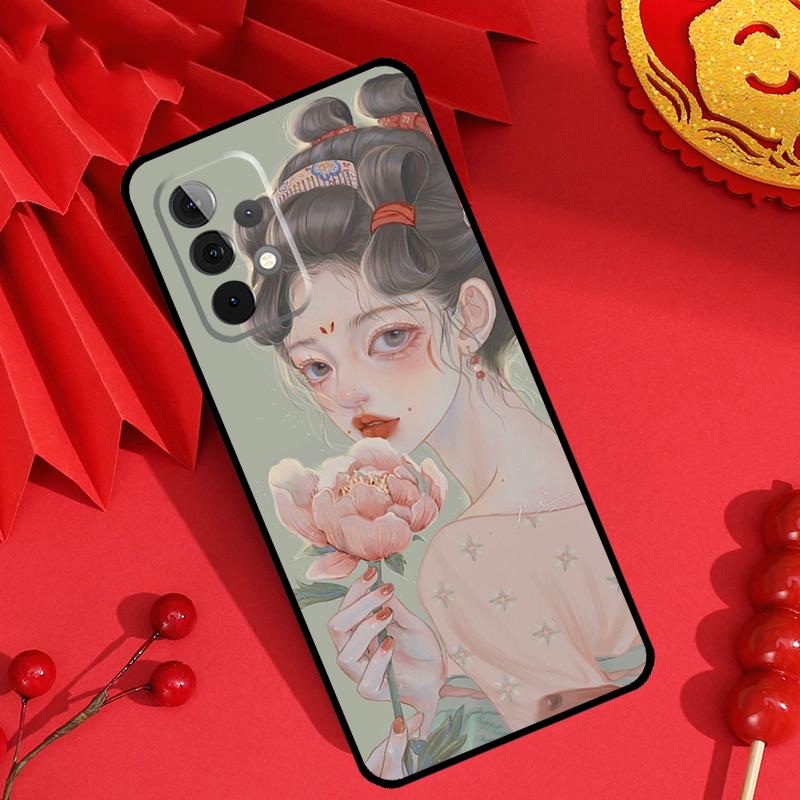 Cute And Beauty Girl Color Painting Case For Samsung Galaxy M15 M55 M31 M13 M11 M12 M14 M06 M16 M36 M56 M53 M32 M52 M35 M34 M54