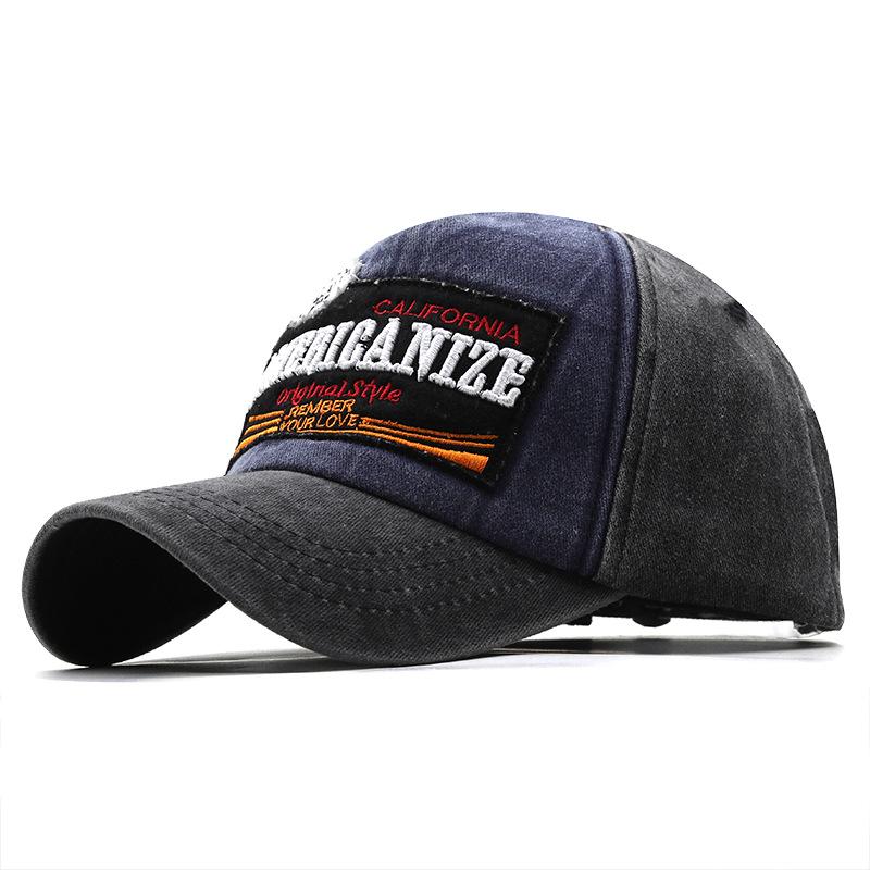 Hat Men's Patch Embroidery Alphabet Sports Baseball Cap Women's Casual Versatile Sunshade Korean Embroidery Cap ins Tide