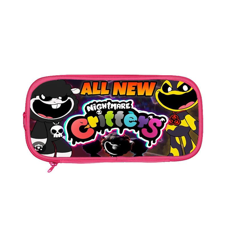 Nightmare Critters Double Layer Pencil Case With Nylon Material For Students And Kids