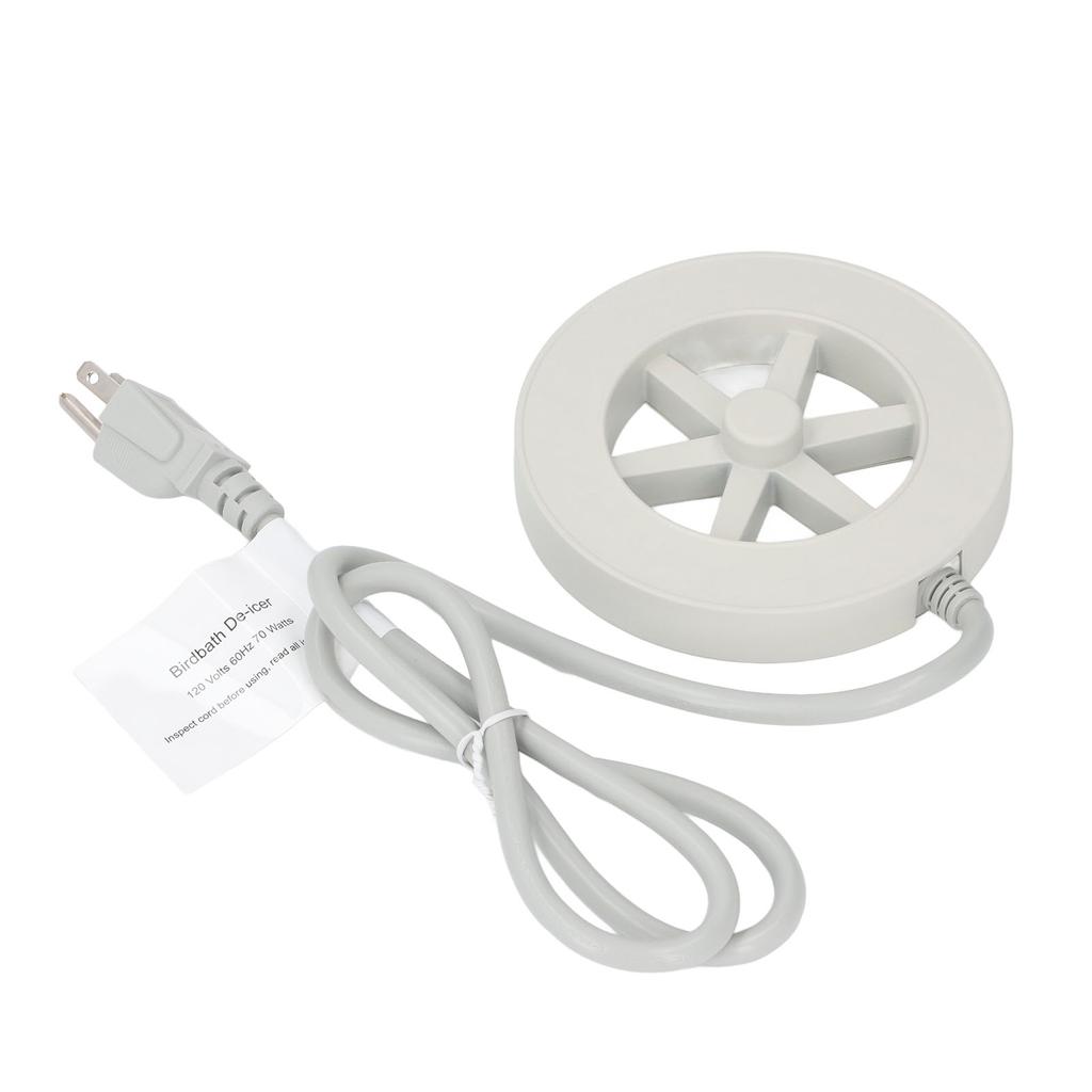 Bird Bath Deicer 70W Thermostatic Control Aluminum Plug and Play Winter Bird Bath Heater for
