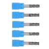 5pcs Tungsten Steel 4 Flute End Mill CNC Milling Cutter 6mm Diameter X 50mm Length