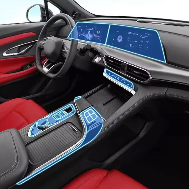 TPU protectiveFilm For Changan UNIT UNI Interior Center Console Gear Door Window Pillar Panel Transparent Film