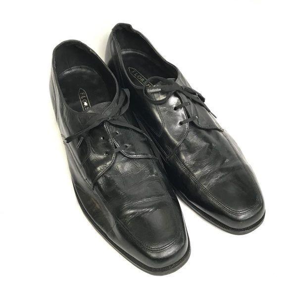 Vintage Florsheim Vollleder U-Tip Schuhe Schwarz 11D 28.5-29.0(GEBRAUCHT)
