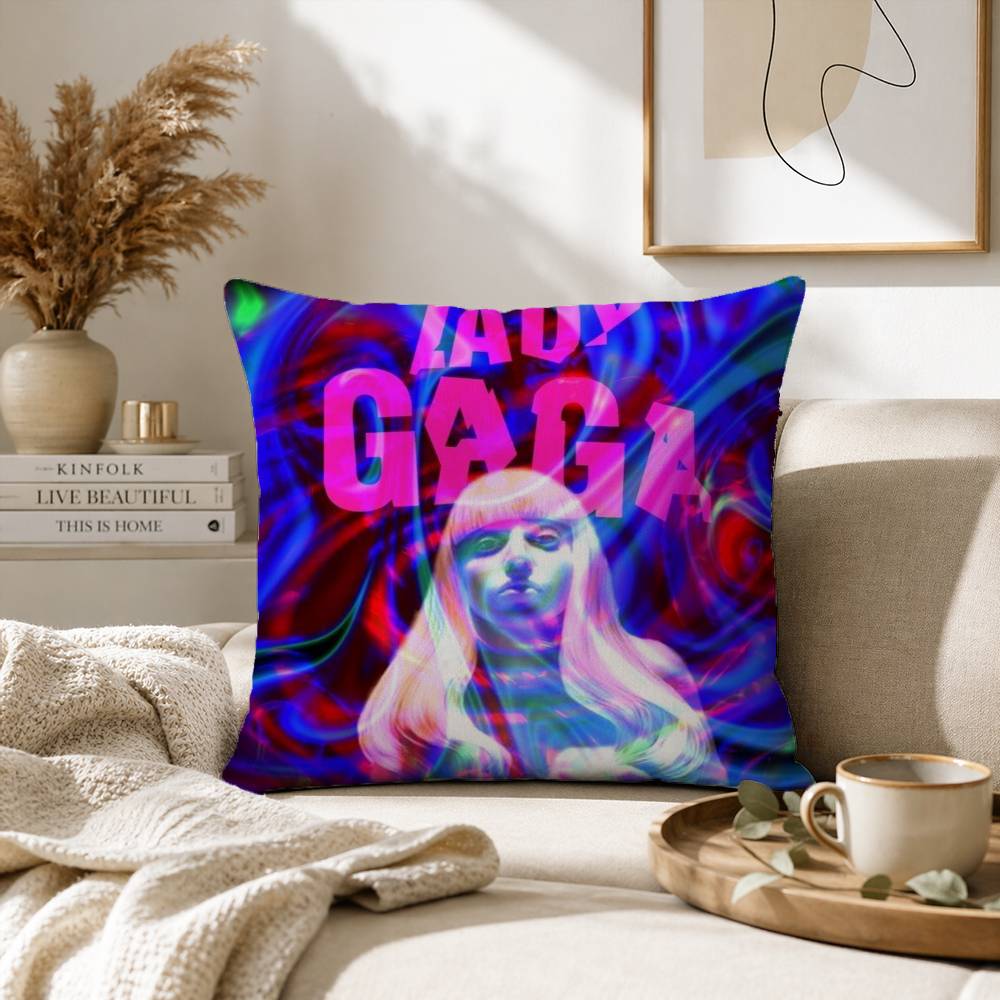 hot singer lady gaga Pillow Case for Sofa Living Room Home office Decor Protective Cover