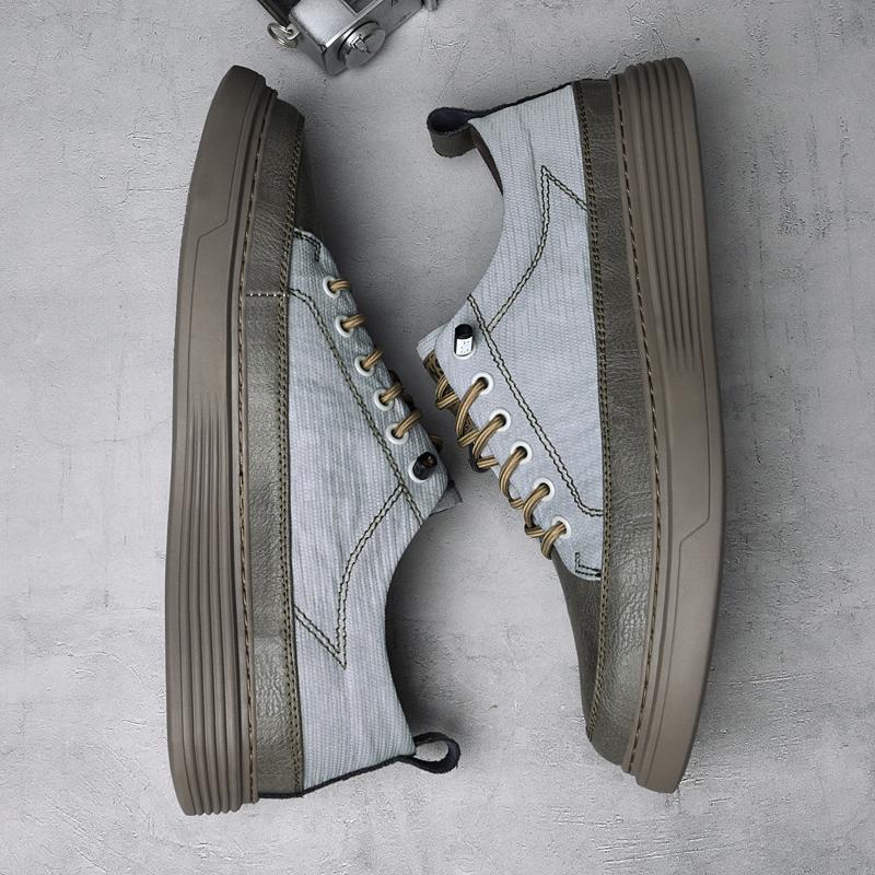 Brand Men's Casual Leather Shoes Male Sneakers Comfortable Flat Shoes High End Lace Up Shoes for Man Tenis Masculino