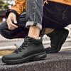 Fashion Minimalist Genuine Leather Outdoor Walking Shoes Mens Lace-Up Sneaker Lightweight Casual Leather Running Jogging Shoes