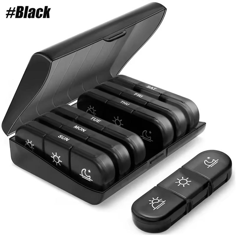 Weekly Pill Case Pillbox 7 Days Medicine Tablet Box Portable Travel Drugs Storage Organizer Secret Compartments Pill Box