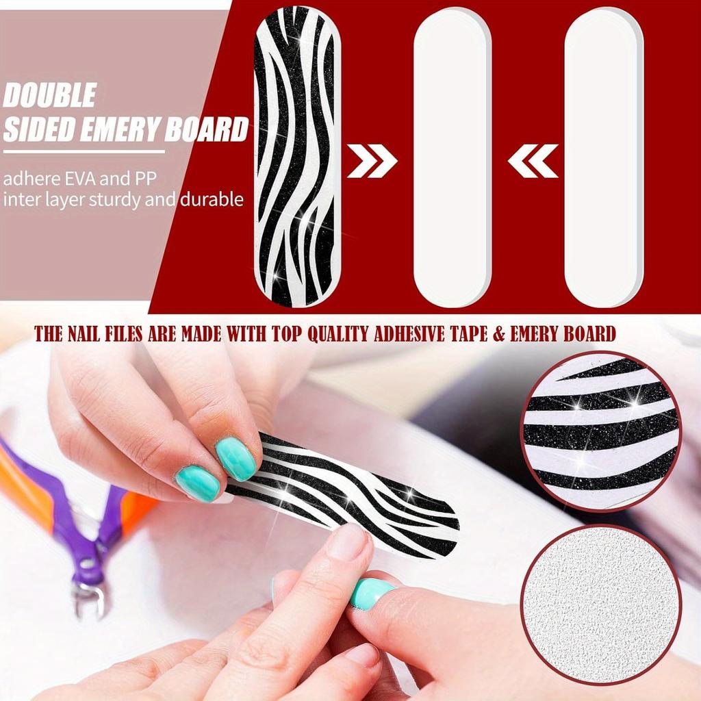 5/10/pcs Color Nail File Double sided Sandpaper Wooden Polishing Strip Gentle Repair Tool for Nail Art/Fake Nails