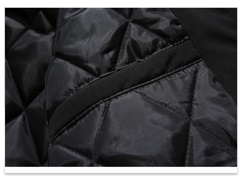 Men's Long Cotton Coat with Big Fur Collar, Thickened, 2018 Fashion.