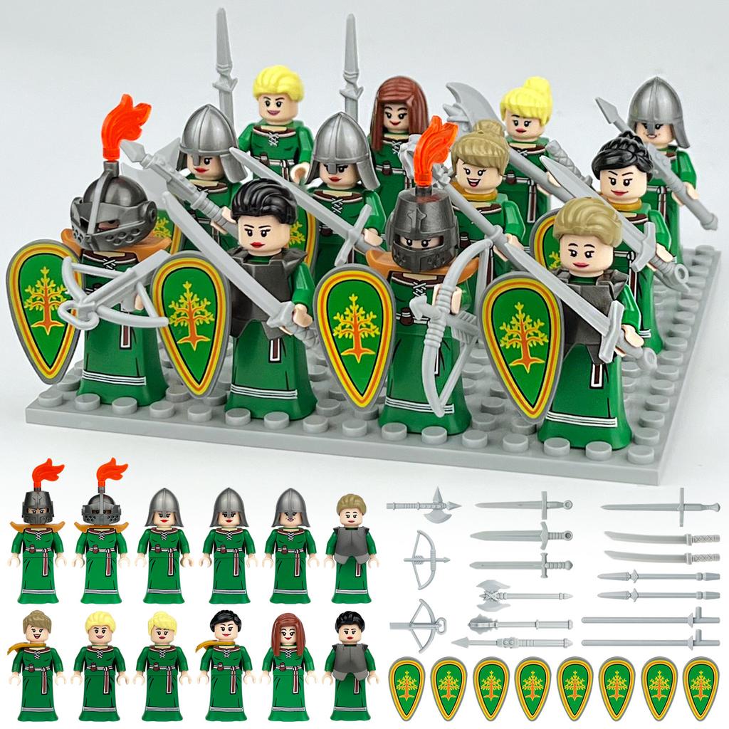 MOC Jungle Female Elf Hunter Minifigure Building Block Toy