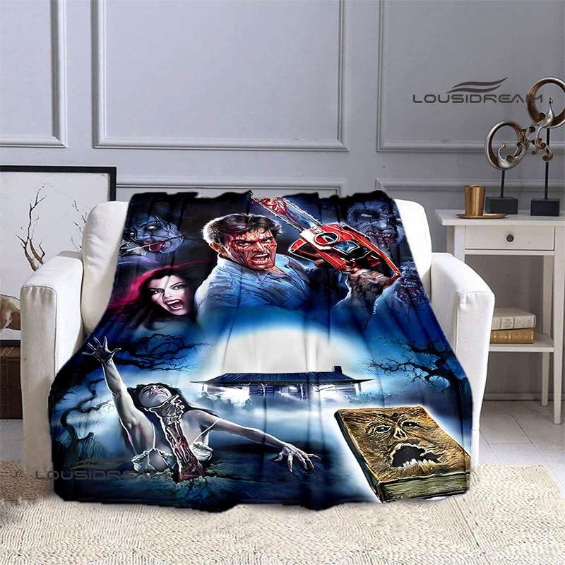 Decken mit Aufdruck „The Evil Dead“, für Kinder, warme Decken, weiche Flanelldecken, Heimreisedecken, Geburtstagsgeschenke