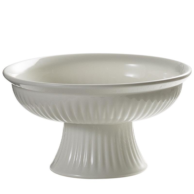 Ceramic Tall Plate, Fruit Plate, Household Snacks, Refreshment Tray, Engagement Table, Pastry Plate, Chinese Dried Fruit Plate, Snack Tray