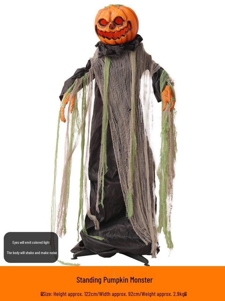 Luminous Halloween Pumpkin Lantern Decoration - Large Outdoor Display for Shopping Malls and Events