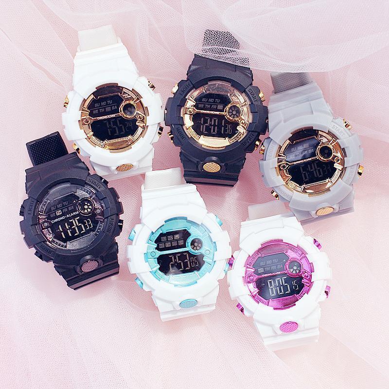 2019 Men's Trendy Waterproof Harajuku Style Matcha Green Sports Electronic Watch