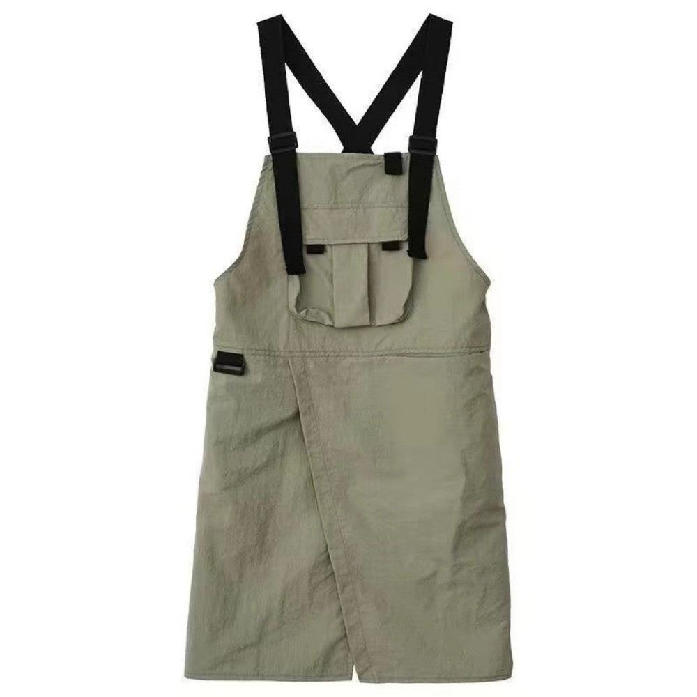 Comfortable Catering Apron Vest-Style Water-repellent Cross Strap Apron Adjustable Waiter Work Apron Nail Salon Coffee Shop