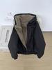 Unisex Reversible Hooded Cotton Jacket with Thick Velvet for Winter