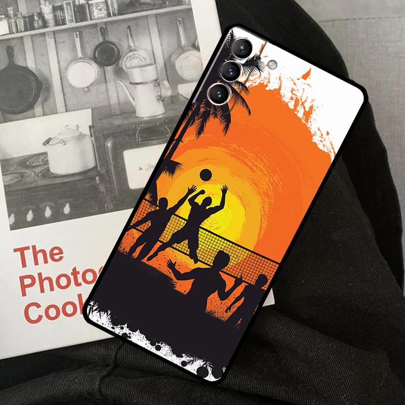 Volleyball Sport Phone Case For Samsung Galaxy S23 S22 S24 Ultra S20 S21 S24 FE S9 S10 Plus Note 10 20 Ultra