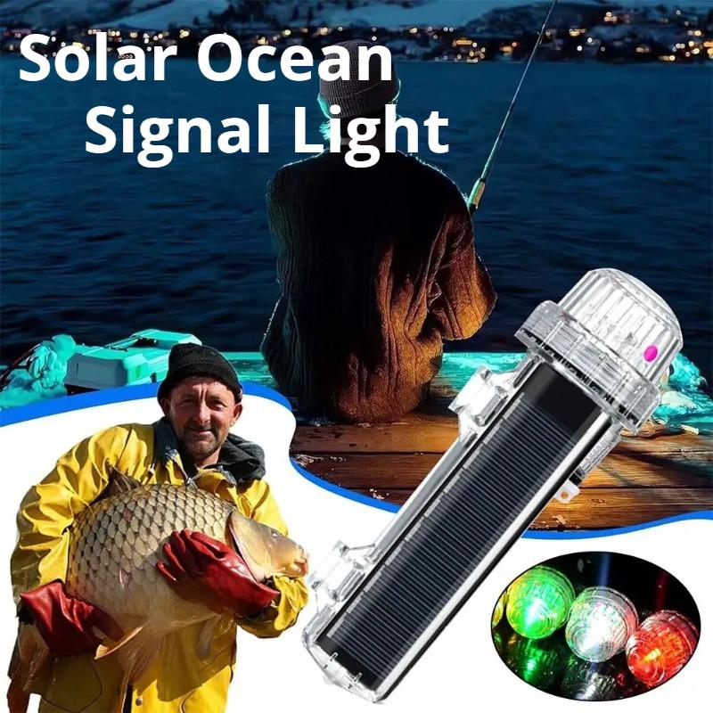 Marine Warnlicht Solarbetrieben Nachtfischerei-Licht Wasserdicht Intelligente Lichtsteuerung Sensorlampe Für Nachtfischen A9H1