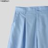 INCERUN Two Pieces Summer Men Lapel Neck Short Sleeve Cropped Tops and Pants Sets