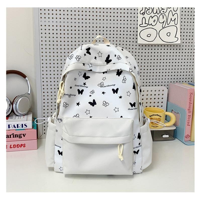 The New Schoolbag Is High-value, Fresh, Sweet, Literary and Cute Butterfly Backpack, Light Travel Backpack for Junior High School Students