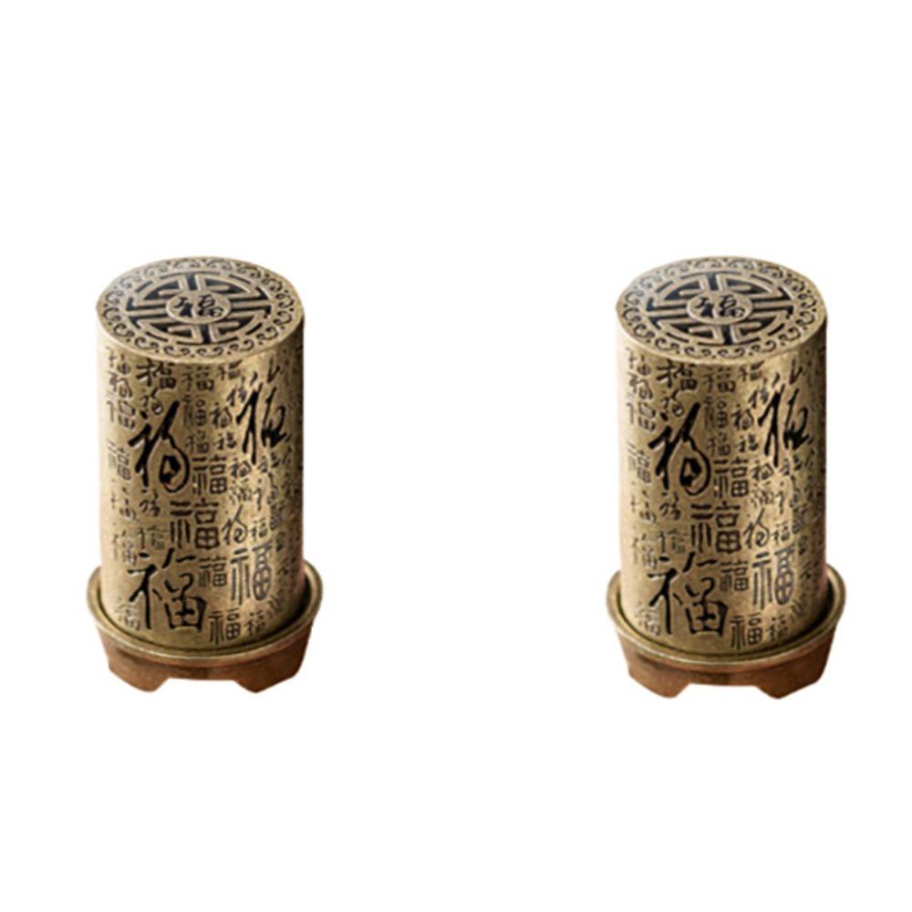 

2 шт. антипригарный порошок вертикальный байфу круглая печь сплав ремесло ручной работы байфу поднос для благовоний антикварный держатель для ароматерапии в помещении