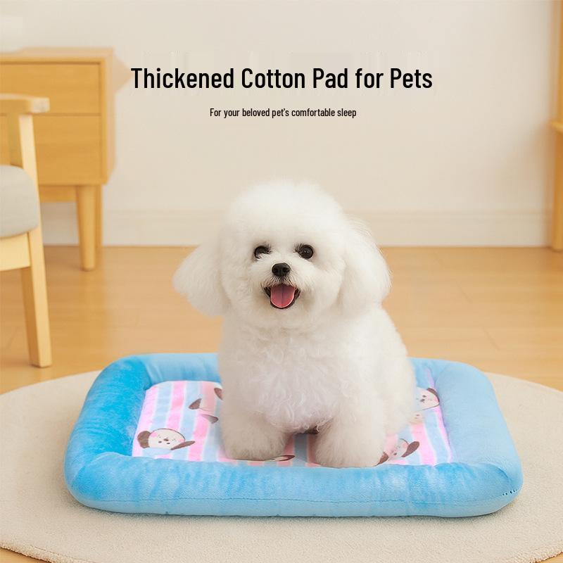 Four Seasons Thickened Warm Cotton Pad for Small/Medium Dogs and Cats - Portable Pet Sleeping Pad